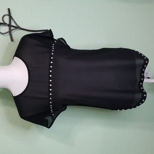 🐞H&M black studded blouse